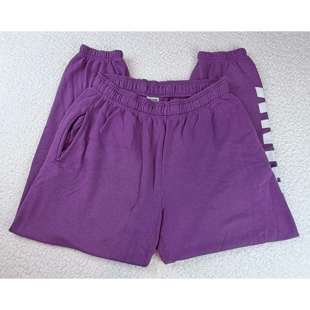 PINK • Victoria's Secret Purple Logo High-Waisted Sweatpants, M - Picture 3 of 11